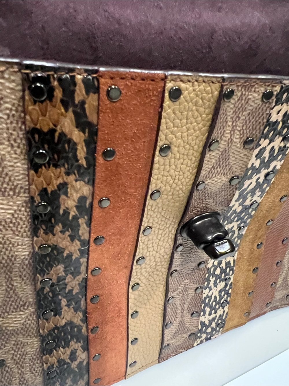 Coach Black Top Flap Multicolor Patchwork Crossbody - Picture 3 of 6